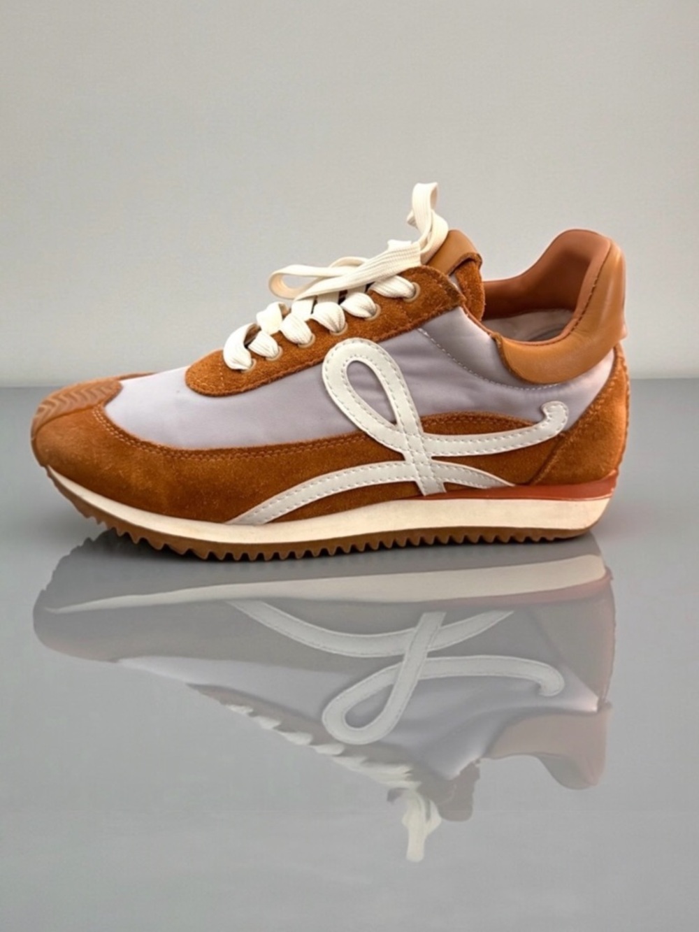 LOEWE Flow Runner Tan & Gray Sneaker Size 36